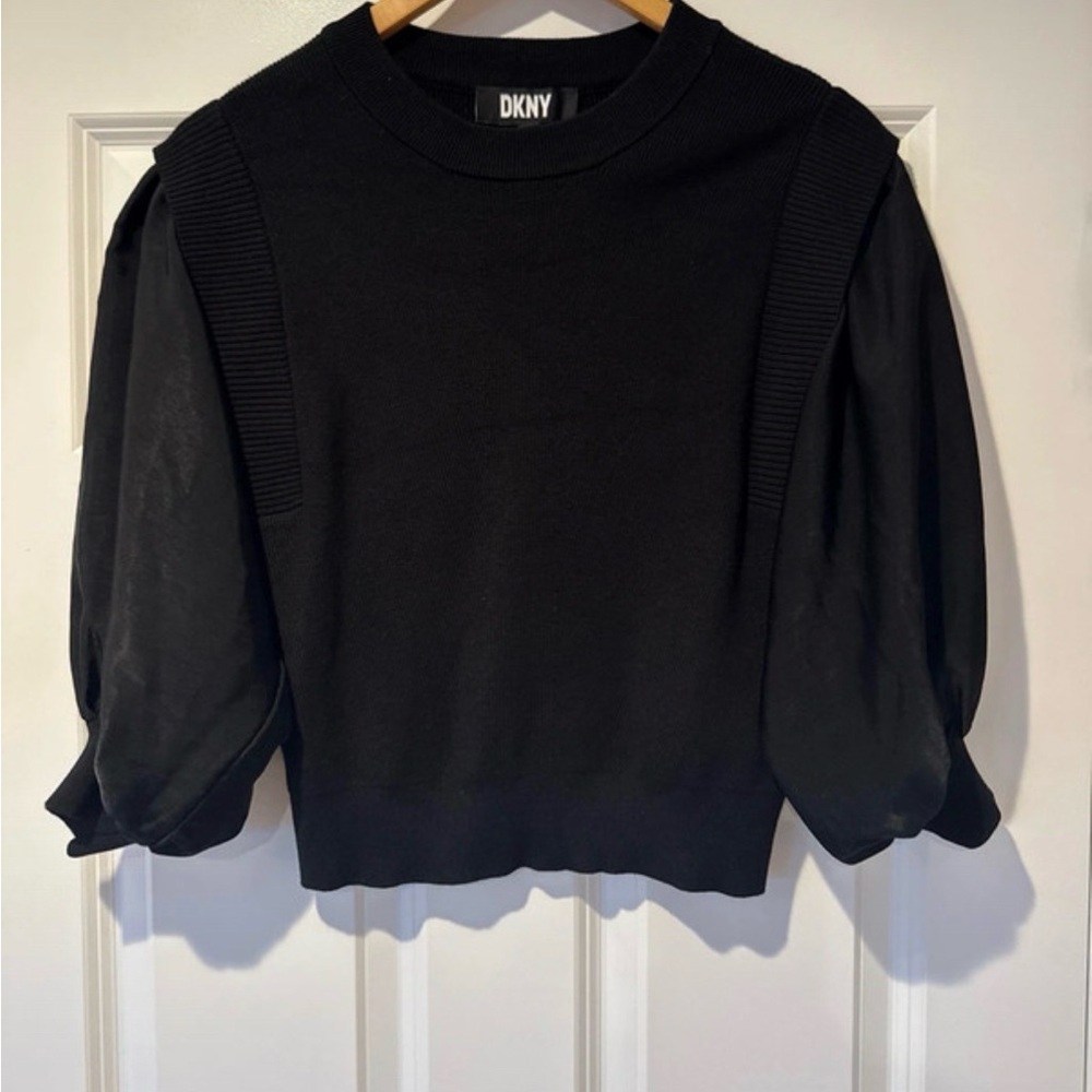 DKNY Elegant Black Knit Top